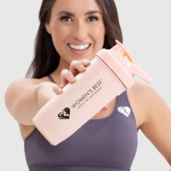 WOMEN'S BEST Large Metal Shaker | Rose Cloud NUTRITION