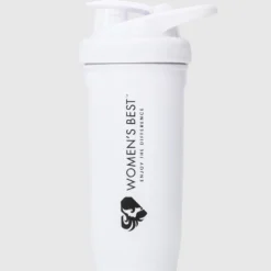 WOMEN'S BEST Large Metal Shaker | Simply White NUTRITION