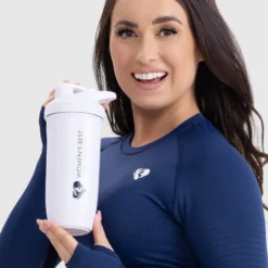 WOMEN'S BEST Large Metal Shaker | Simply White NUTRITION
