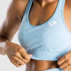 WOMEN'S BEST Move Seamless Sports Bra | Blue Marl SPORTBEKLEIDUNG