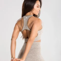 WOMEN'S BEST Move Seamless Sports Bra | Brown Grey Marl SPORTBEKLEIDUNG