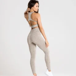 WOMEN'S BEST Move Seamless Sports Bra | Brown Grey Marl SPORTBEKLEIDUNG