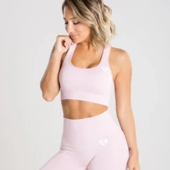 WOMEN'S BEST Move Seamless Sports Bra | Light Pink Marl