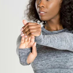 WOMEN'S BEST Move Seamless Long Sleeve Crop Top | Grey Marl SPORTBEKLEIDUNG