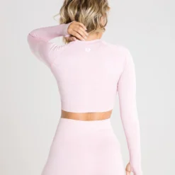 WOMEN'S BEST SPORTBEKLEIDUNG Move Seamless Long Sleeve Crop Top | Light Pink Marl