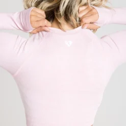 WOMEN'S BEST SPORTBEKLEIDUNG Move Seamless Long Sleeve Crop Top | Light Pink Marl