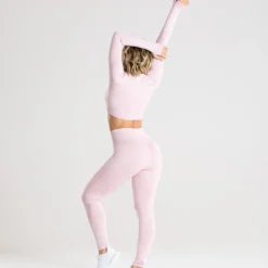 WOMEN'S BEST SPORTBEKLEIDUNG Move Seamless Long Sleeve Crop Top | Light Pink Marl