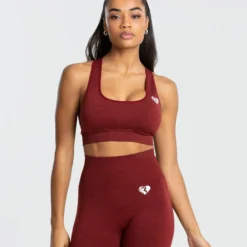 WOMEN'S BEST SPORTBEKLEIDUNG Move Seamless Sports Bra | Ruby Red Solid