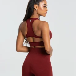 WOMEN'S BEST SPORTBEKLEIDUNG Move Seamless Sports Bra | Ruby Red Solid