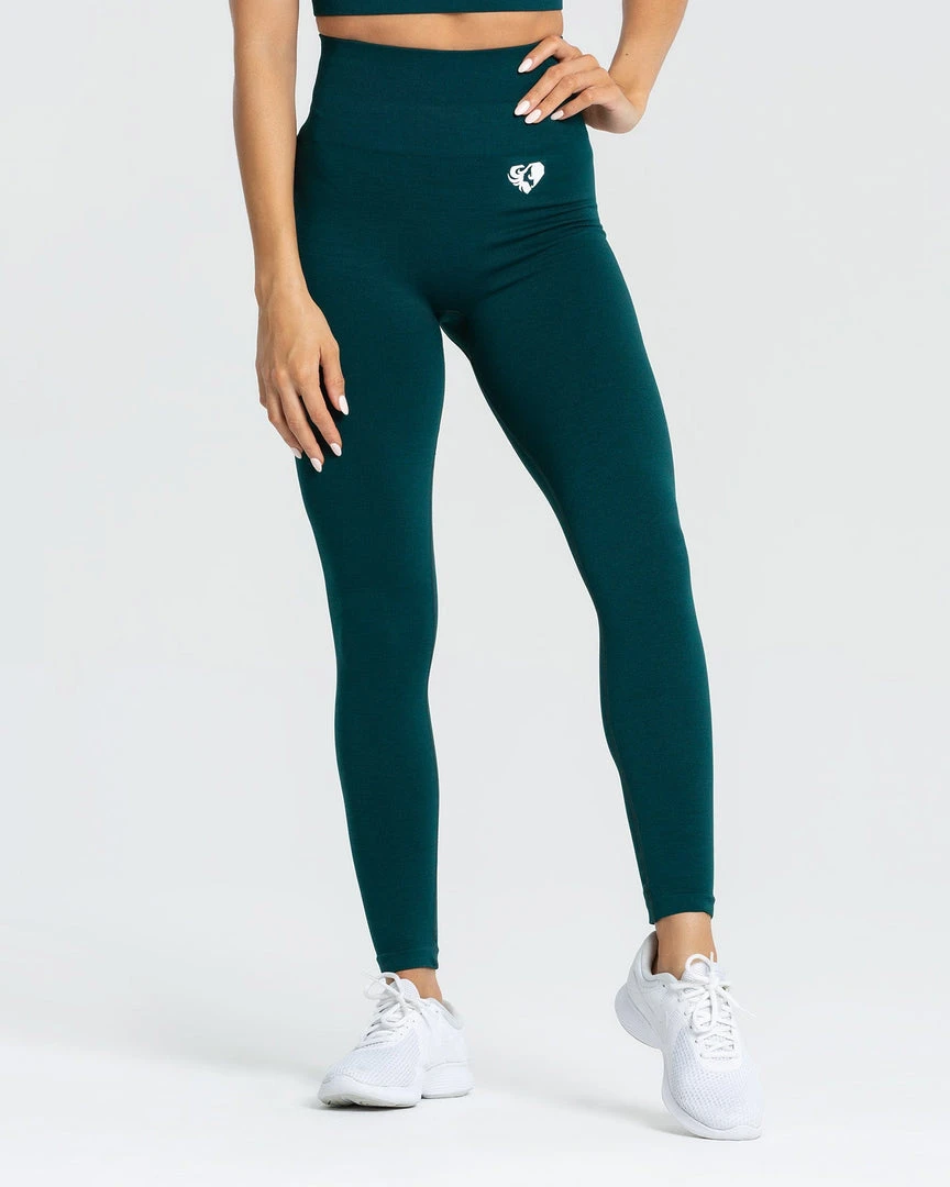 WOMEN'S BEST Move Seamless Leggings | Smaragd Green Solid
