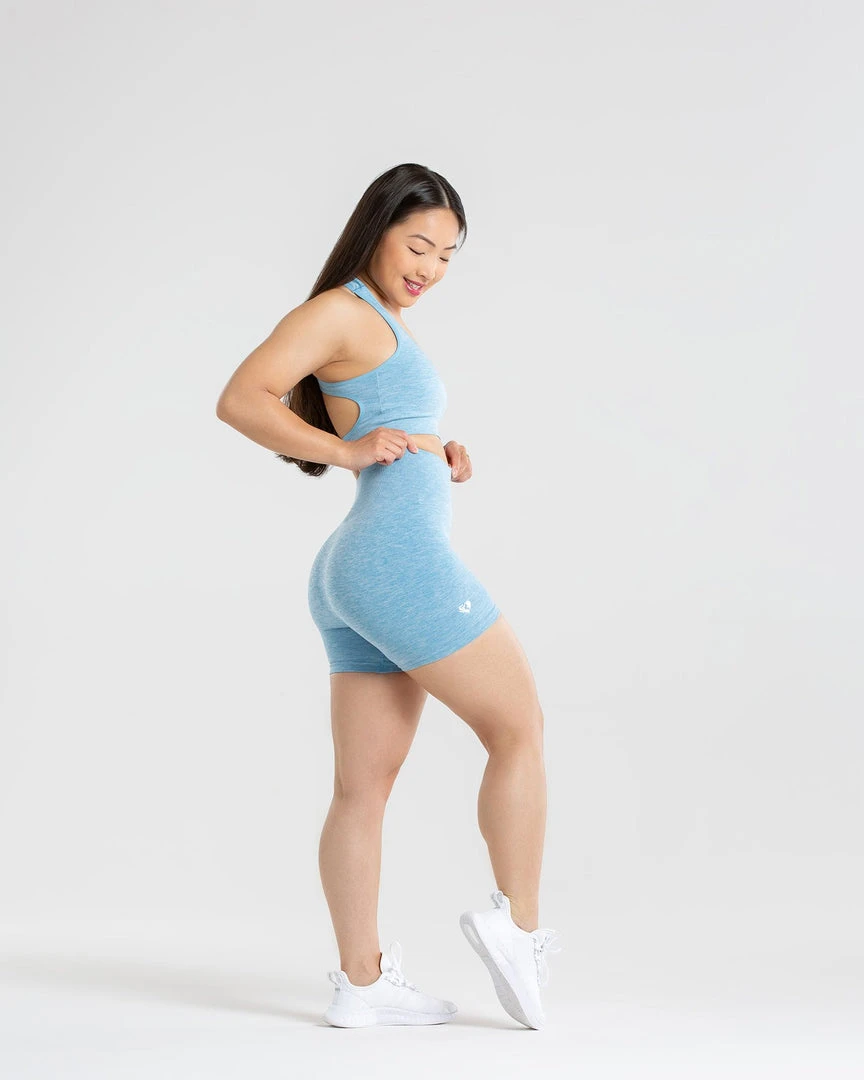 WOMEN'S BEST Move Seamless Shorts | Blue Marl SPORTBEKLEIDUNG