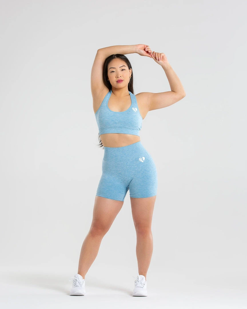 WOMEN'S BEST Move Seamless Shorts | Blue Marl SPORTBEKLEIDUNG