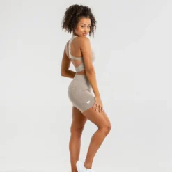 WOMEN'S BEST Move Seamless Shorts | Brown Grey Marl