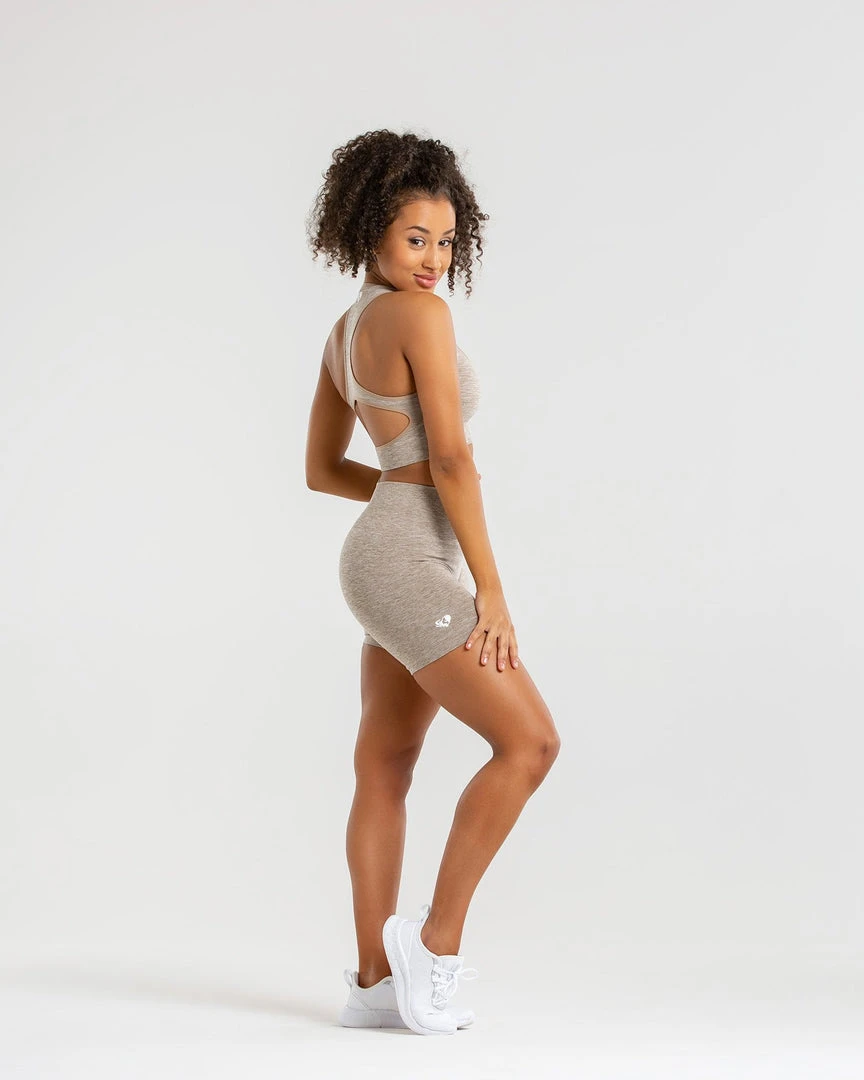 WOMEN'S BEST Move Seamless Shorts | Brown Grey Marl