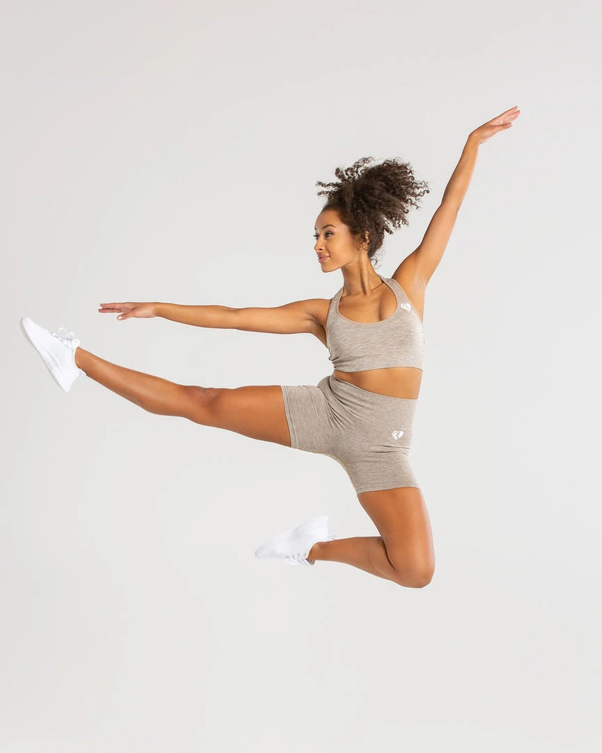 WOMEN'S BEST Move Seamless Shorts | Brown Grey Marl