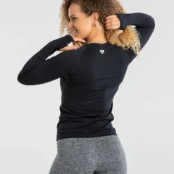 WOMEN'S BEST Move Seamless Long Sleeve Top | Black Marl