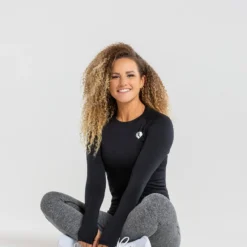 WOMEN'S BEST Move Seamless Long Sleeve Top | Black Marl