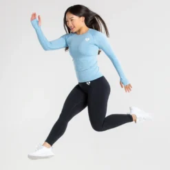 WOMEN'S BEST Move Seamless Long Sleeve Top | Blue Marl SPORTBEKLEIDUNG