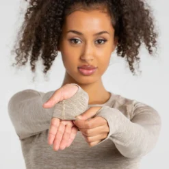 WOMEN'S BEST SPORTBEKLEIDUNG Move Seamless Long Sleeve Top | Brown Grey Marl