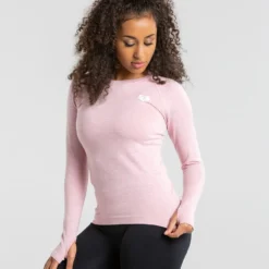 WOMEN'S BEST Move Seamless Long Sleeve Top | Light Pink Marl SPORTBEKLEIDUNG