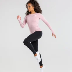 WOMEN'S BEST Move Seamless Long Sleeve Top | Light Pink Marl SPORTBEKLEIDUNG