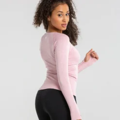 WOMEN'S BEST Move Seamless Long Sleeve Top | Light Pink Marl SPORTBEKLEIDUNG