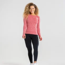 WOMEN'S BEST SPORTBEKLEIDUNG Move Seamless Long Sleeve Top | Red Marl