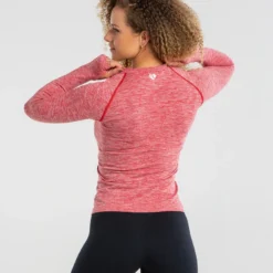 WOMEN'S BEST SPORTBEKLEIDUNG Move Seamless Long Sleeve Top | Red Marl