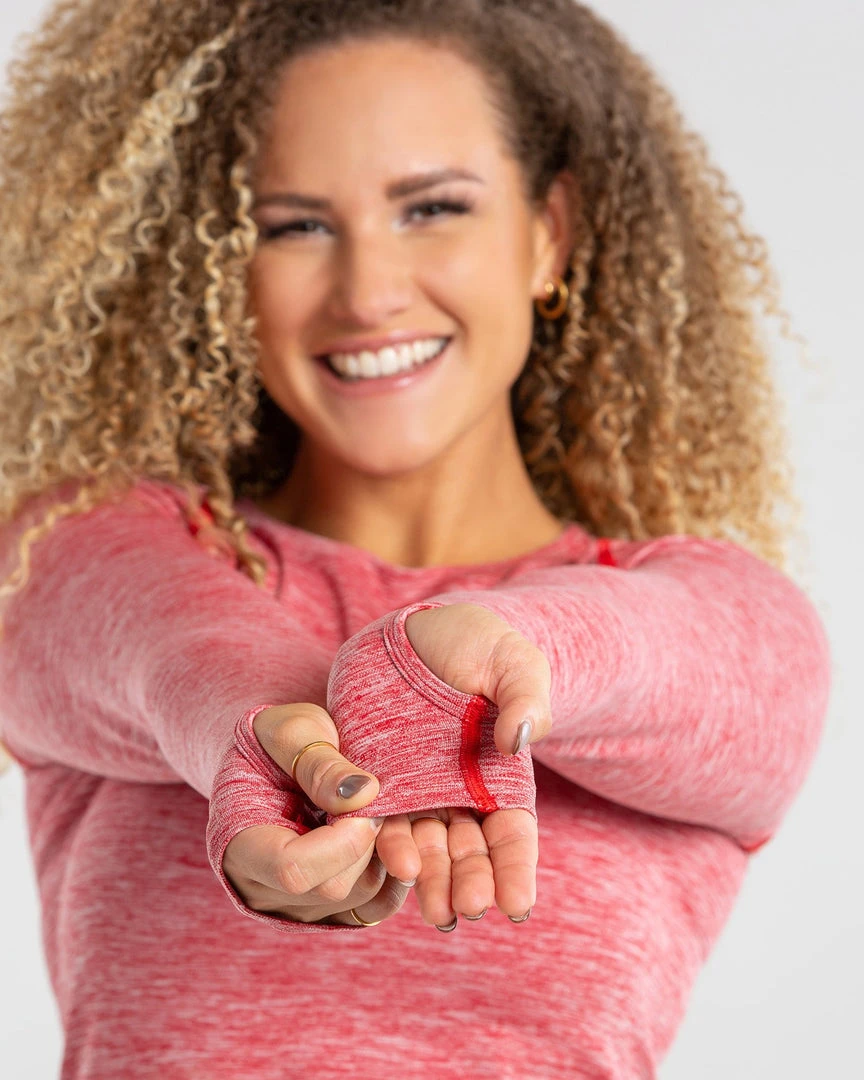 WOMEN'S BEST SPORTBEKLEIDUNG Move Seamless Long Sleeve Top | Red Marl