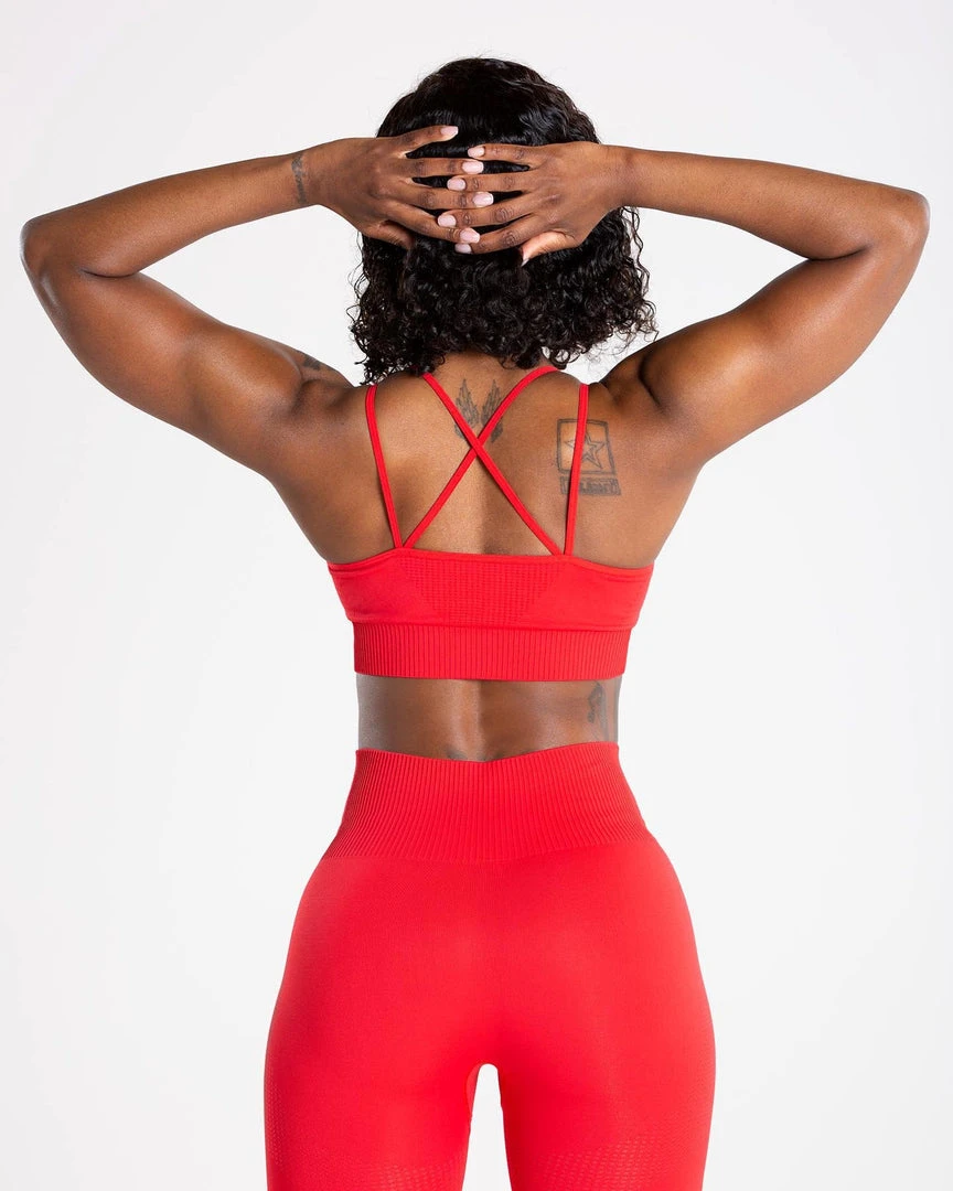 WOMEN'S BEST Power Seamless Sports Bra | Red SPORTBEKLEIDUNG