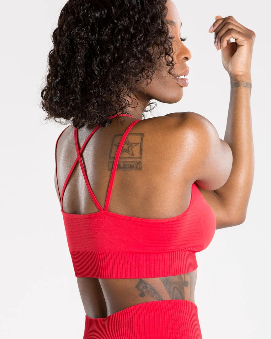 WOMEN'S BEST Power Seamless Sports Bra | Red SPORTBEKLEIDUNG