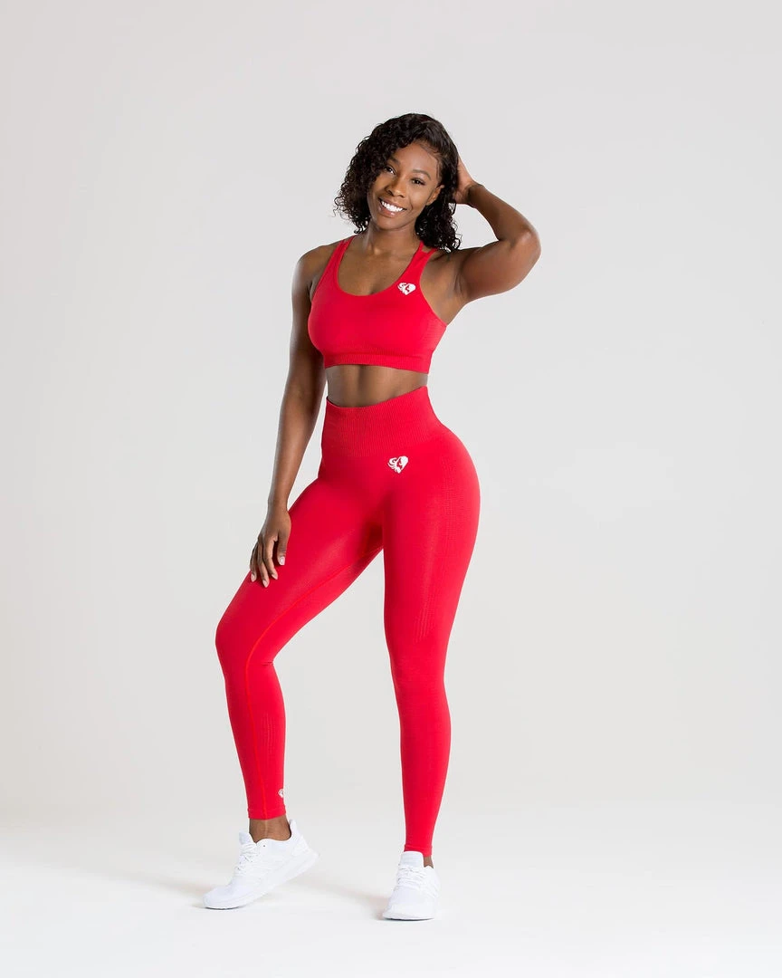 WOMEN'S BEST Power Seamless Sports Bra | Red SPORTBEKLEIDUNG