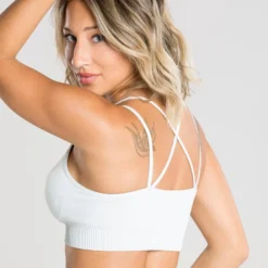 WOMEN'S BEST SPORTBEKLEIDUNG Power Seamless Sports Bra | Washed Light Grey