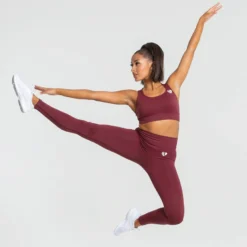 WOMEN'S BEST Power Seamless Sports Bra | Burgundy SPORTBEKLEIDUNG