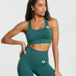 WOMEN'S BEST Power Seamless Sports Bra | Forest Green SPORTBEKLEIDUNG