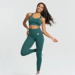 WOMEN'S BEST Power Seamless Sports Bra | Forest Green SPORTBEKLEIDUNG