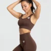WOMEN'S BEST Power Seamless Sports Bra | Walnut Brown
