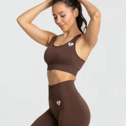 WOMEN'S BEST Power Seamless Sports Bra | Walnut Brown