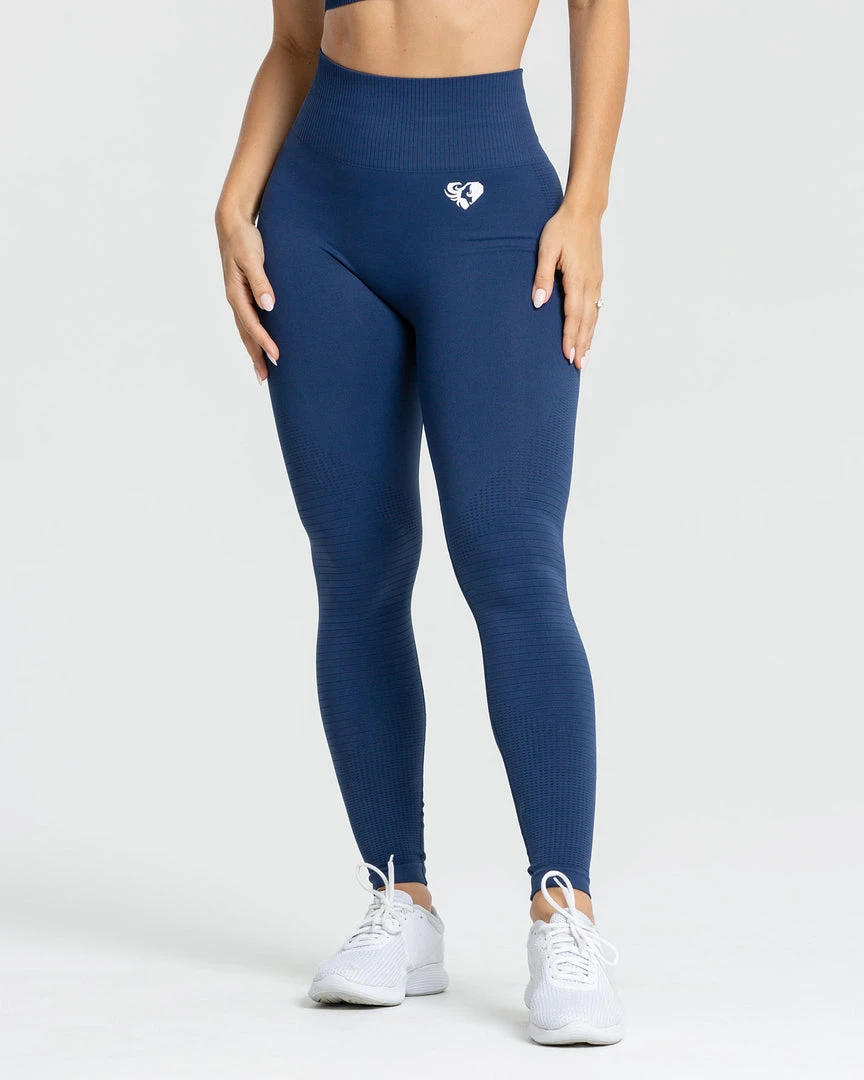 WOMEN'S BEST Power Seamless Leggings | Sapphire Blue SPORTBEKLEIDUNG