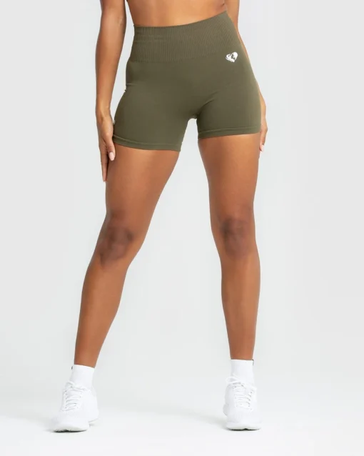 WOMEN'S BEST Power Seamless Shorts | Khaki