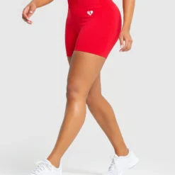 WOMEN'S BEST Power Seamless Shorts | Red SPORTBEKLEIDUNG
