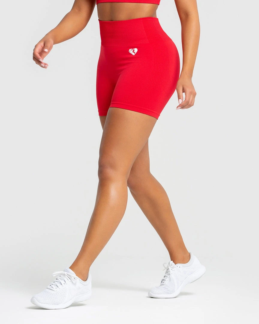 WOMEN'S BEST Power Seamless Shorts | Red SPORTBEKLEIDUNG