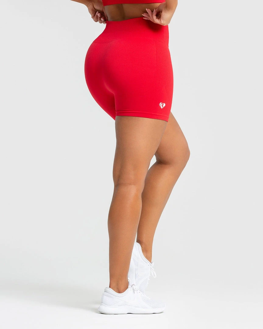 WOMEN'S BEST Power Seamless Shorts | Red SPORTBEKLEIDUNG