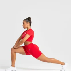 WOMEN'S BEST Power Seamless Shorts | Red SPORTBEKLEIDUNG