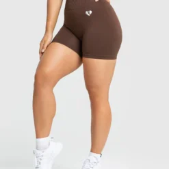 WOMEN'S BEST Power Seamless Shorts | Walnut Brown SPORTBEKLEIDUNG