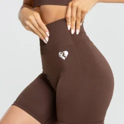 WOMEN'S BEST Power Seamless Cycling Shorts | Walnut Brown SPORTBEKLEIDUNG