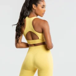 WOMEN'S BEST Renew Seamless Sports Bra | Dried Yellow SPORTBEKLEIDUNG