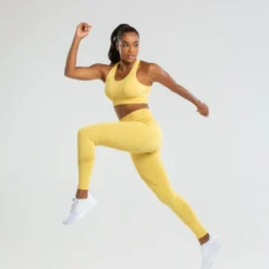 WOMEN'S BEST Renew Seamless Leggings | Dried Yellow SPORTBEKLEIDUNG