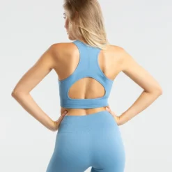 WOMEN'S BEST Renew Seamless Sports Bra | Pacific Blue SPORTBEKLEIDUNG