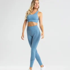 WOMEN'S BEST Renew Seamless Sports Bra | Pacific Blue SPORTBEKLEIDUNG